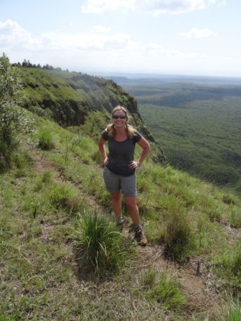 Mengai Crater..we had just hiked up the extremely steep slope behind me